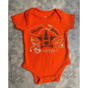MLB Houston Astros Baseball Baby Onesie Bodysuit Clothes Outfit, Size 0-3 months